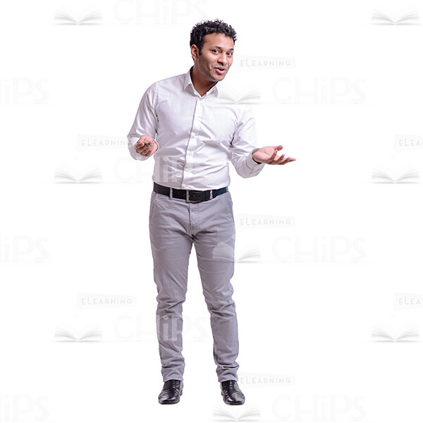 Talking Smiling Businessman With The Pen Cutout Photo-0 Talking Smiling Businessman With The Pen Cutout Photo-0