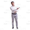 Talking Smiling Businessman With The Pen Cutout Photo-0