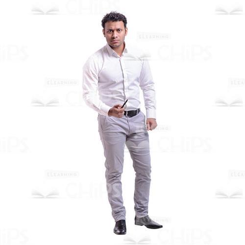 Businessman With Threatening Look Cutout Photo-0