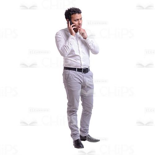 Worried Businessman With The Handy Cutout Photo-0