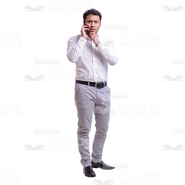 Disturbed Businessman With The Handy Cutout Photo-0