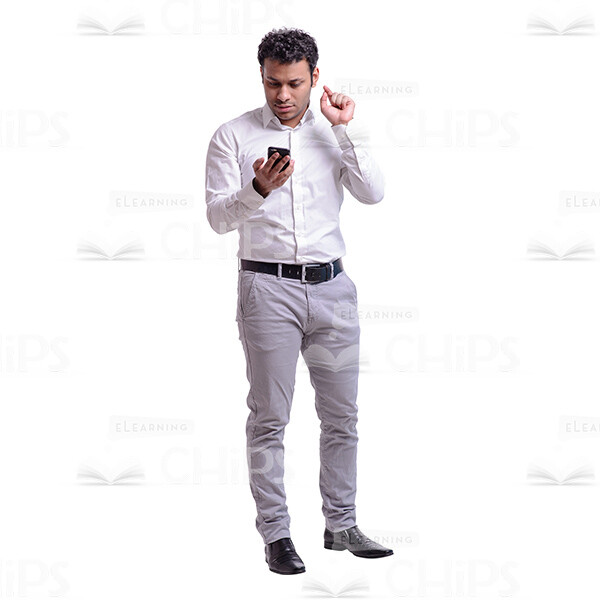 Businessman Using His Handy Cutout Photo-0