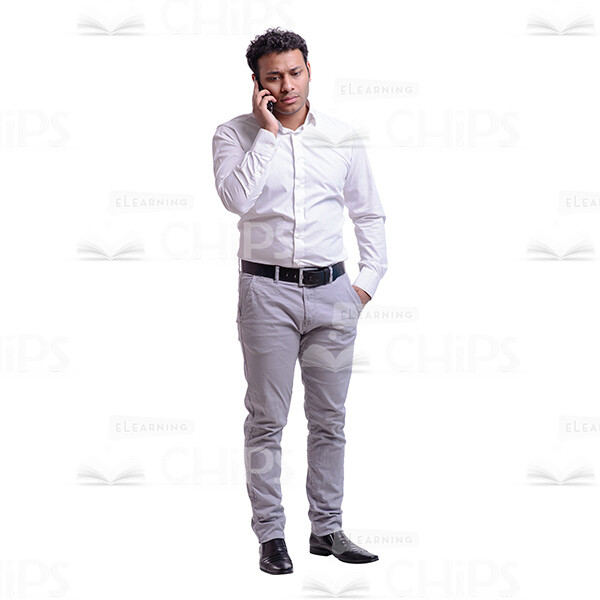 Disturbed Listening Businessman With The Handy Cutout Photo-0 Disturbed Listening Businessman With The Handy Cutout Photo-0