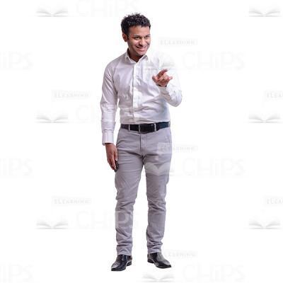 Pointing Businessman In The Good Mood Cutout Photo-0