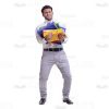 Young Businessman With The Heavy Folders Cutout Photo-0