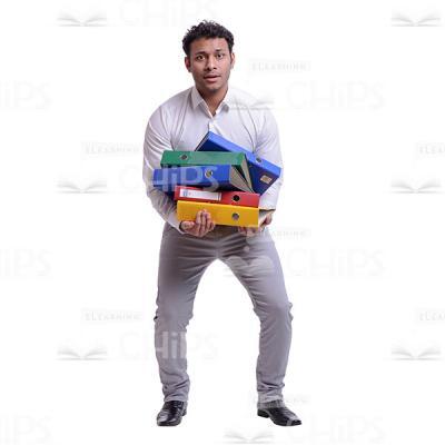 Young Businessman With The Folders Cutout Photo-0