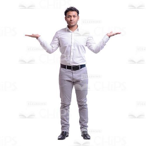 Young Businessman With The Stretched Arms Cutout Photo-0