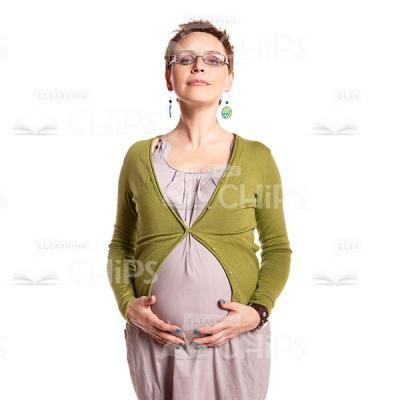 Pregnant Woman Looks Confident Cutout Picture-0