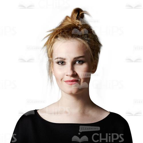 Attractive Young Woman With Evening Make-up Cutout Photo-0