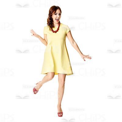 Cutout Picture Of Pretty Young Girl Dancing-0