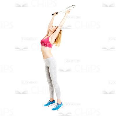 Half-Turned Young Girl With Tennis Racket Cutout Picture-0