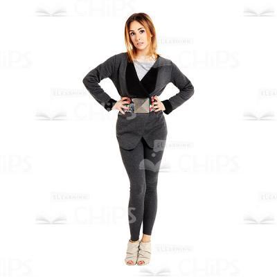 Nice Woman Holding Hands On Waist Cutout Photo-0