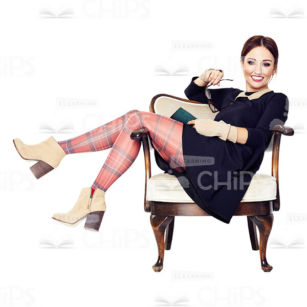 Cutout Character of a Pretty Young Woman Lolling in an Armchiar-0 Cutout Character of a Pretty Young Woman Lolling in an Armchiar-0