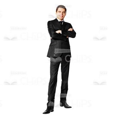 Smiling Businessman With Crossed Arms Cutout Photo-0