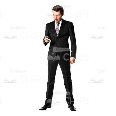 Young Businessman Looking At The Handy Cutout Photo-0