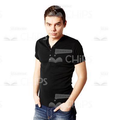 Serious Boy With Hands In The Pockets Cutout Photo-0