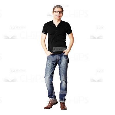 Laughing Boy With Hands In The Pockets Cutout Photo-0
