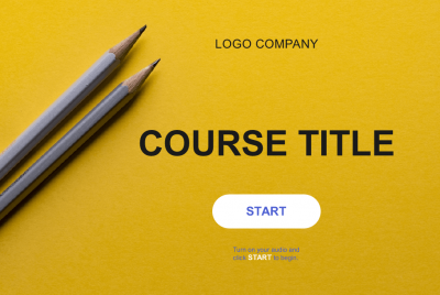 Yellow Colored Title Slide — Storyline Course Player