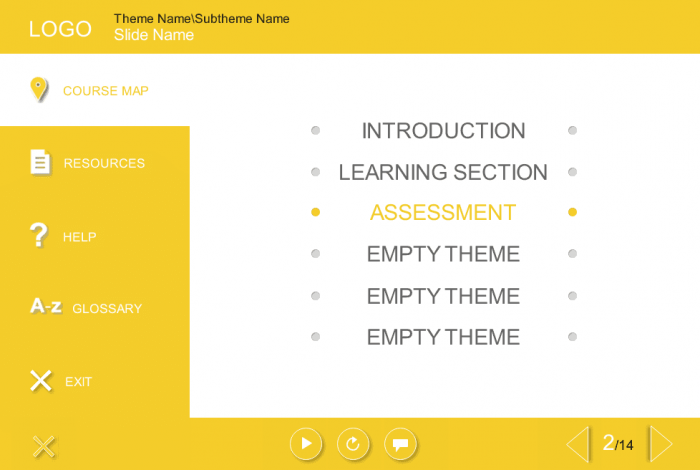 Course Map Menu — eLearning Storyline Templates