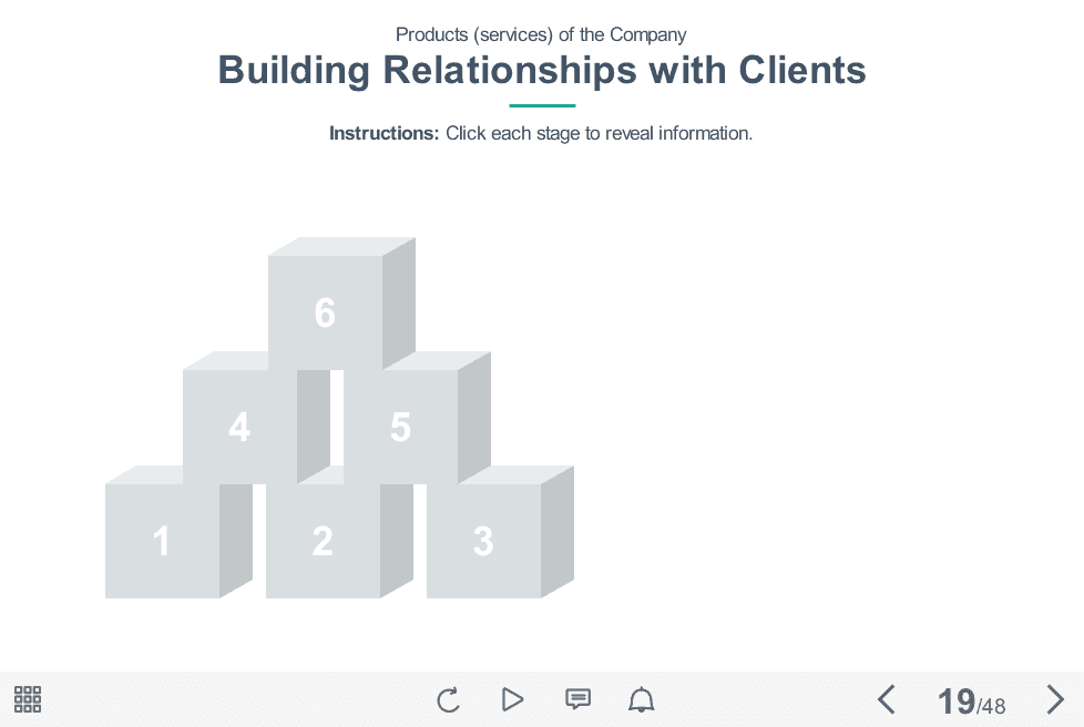 Clickable Grey Cubes — eLearning Template Clickable Grey Cubes — eLearning Template