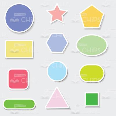 Set Of Colored Geometric Shapes Vector Objects -0