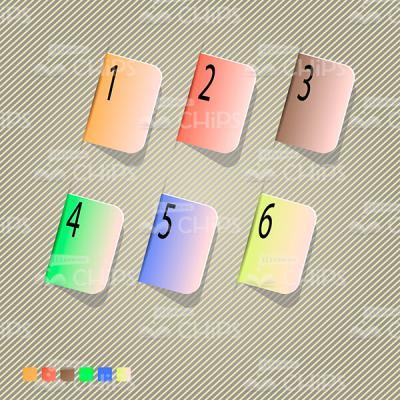 Colorful Bookmarks Vector Icons-0