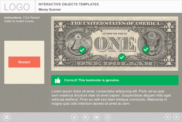 Correct Answer Feedback — e-Learning Templates for Articulate Storyline
