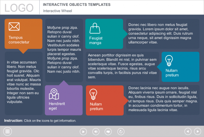 Iconic Square Buttons — e-Learning Templates for Articulate Storyline