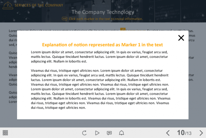 Clickable Text Markers — Storyline Template-42561