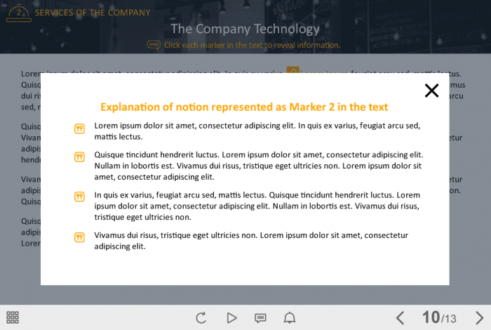 Clickable Text Markers — Storyline Template-42562