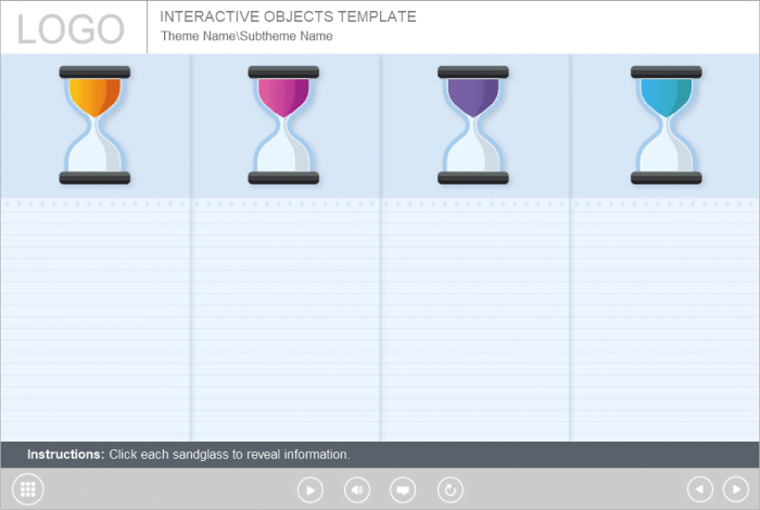 Tabs with Sandglasses — Lectora Template-0