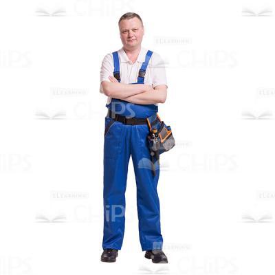 Worker with Crossed Arms Cutout Photo-0