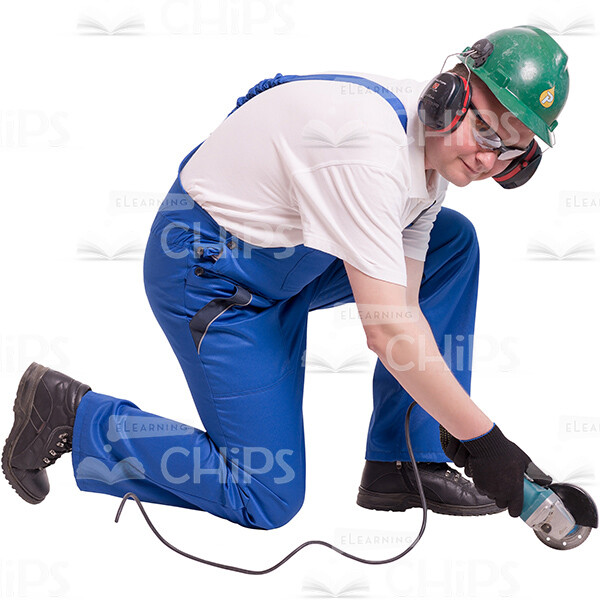 Worker Using Grinder Cutout Picture-0