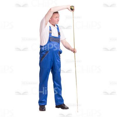 Handsome Worker Using Measuring Tape Cutout Picture-0