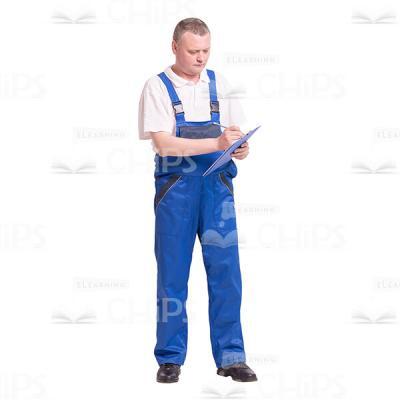 Handsome Worker Making Notes Cutout Photo-0