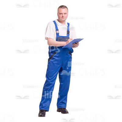 Good-Looking Handyman Holding Clipboard and Pen Cutout Photo-0