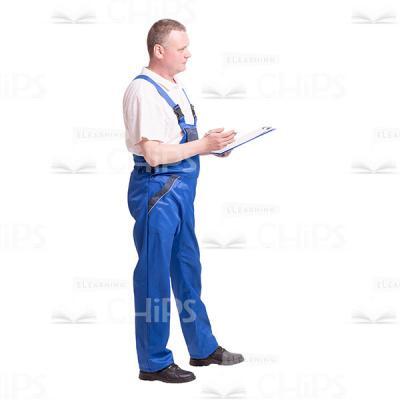 Half-Turned Worker With Clipboard Cutout Photo-0