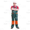 Attentive Looking Middle-Aged Repairman In Helmet With Crossed Arms Cutout Picture-0