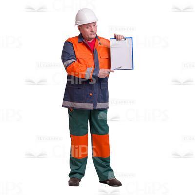 Repairman Presenting The Notebook Cutout Picture-0