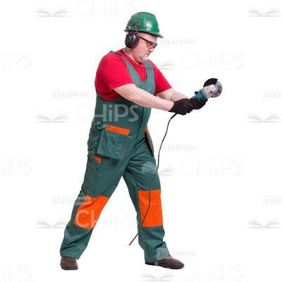 Repairman In The Glasses Using The Hand Saw Cutout Picture-0