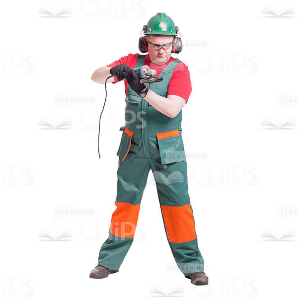 Cutout Picture Of Concentrated Constructor With Grinder-0