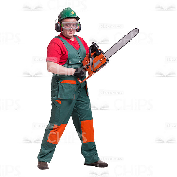 Cutout Photo of Middle-age Handyman Sawed Something Off-0