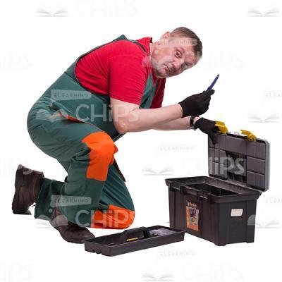 Middle-aged Repairman With The Cutter Cutout Picture-0