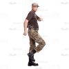 Looking At The Camera Marching Mid-Aged Warrior Cutout Photo-0