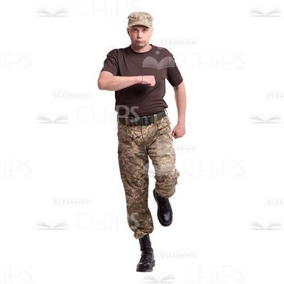 Marching Mid-Aged Warrior Cutout Photo-0