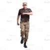 Serious Marching Mid-Aged Warrior Cutout Photo-0