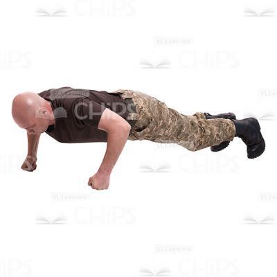 Mid-Aged Capitan In The Stand For The Push-up Cutout Photo-0