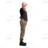 Profile View Saluting Mid-Aged Solder Cutout Photo-0