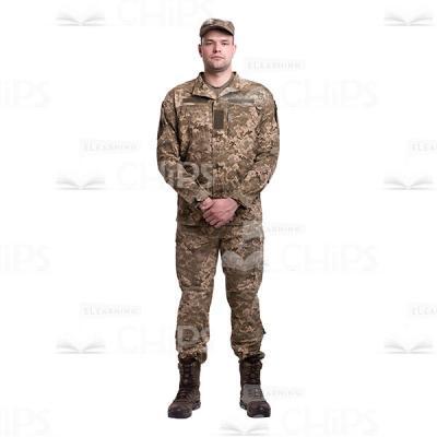 Confident Sergeant Crossed Hands Cutout Photo-0