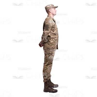 Confident Soldier Standing in Profile Cutout Image-0